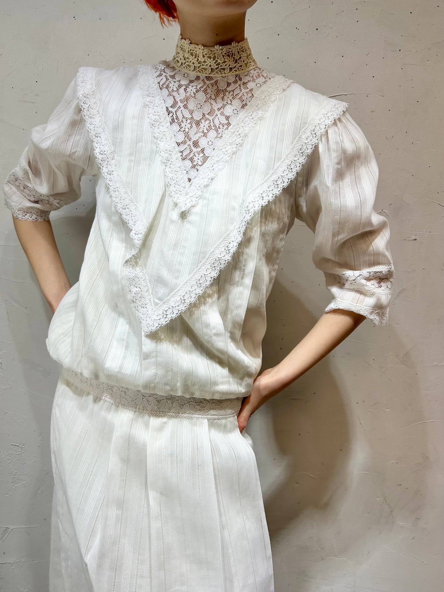 ’80s Vintage Dress 〜GUNNE SAX〜[B26331]