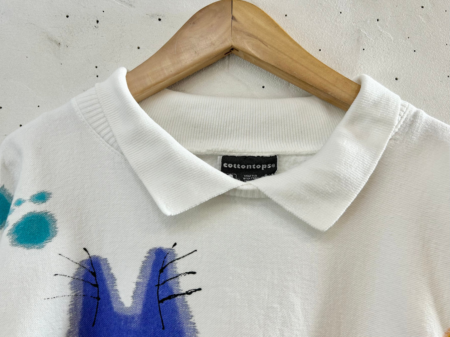 Vintage Hand Painted Sweat MADE IN USA [F30351]