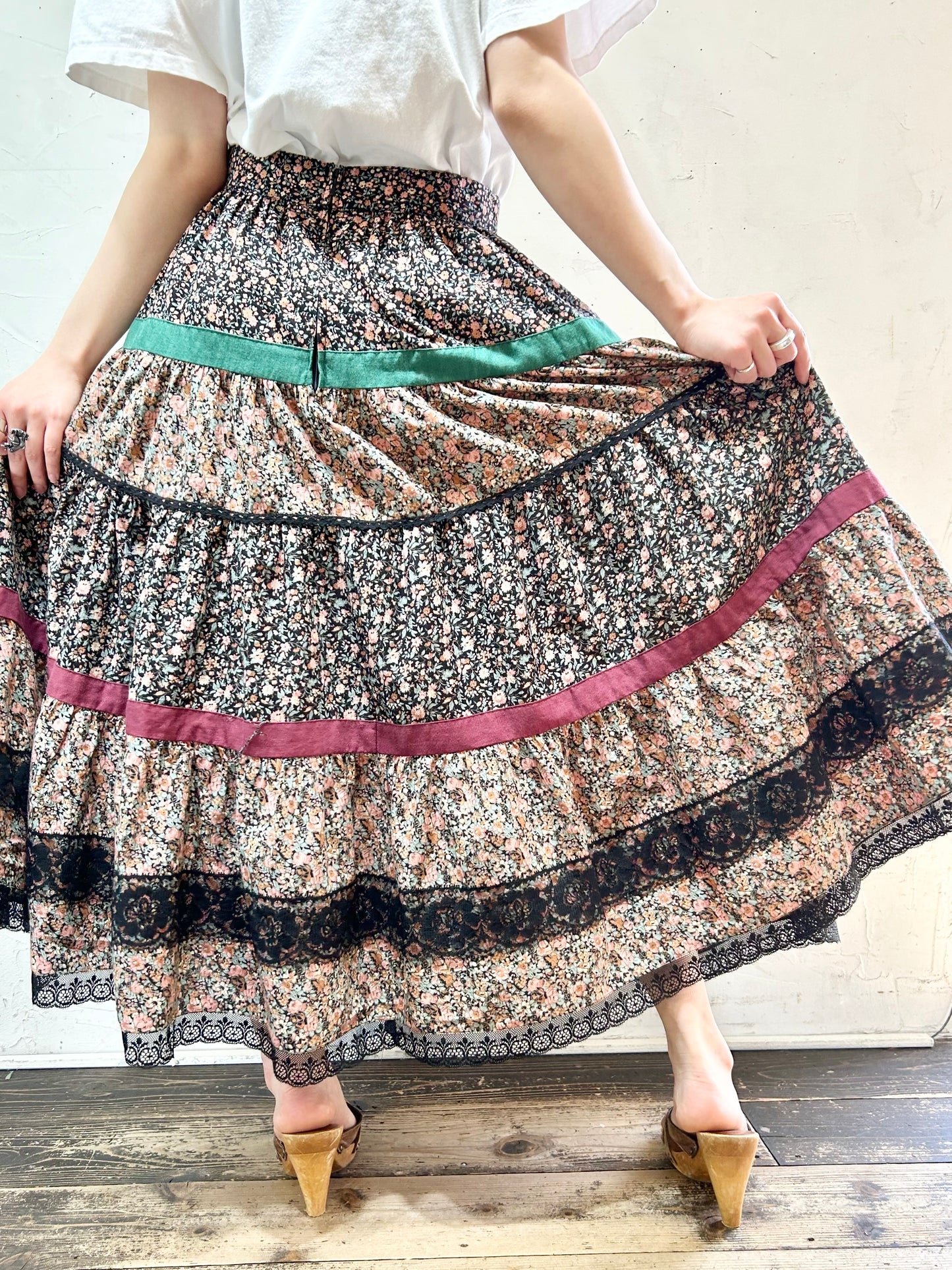 Vintage Tiered Skirt [D26832]