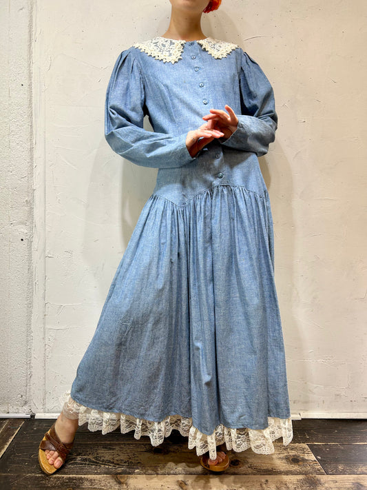 ’80s Vintage Dress 〜GUNNE SAX〜[B26337]