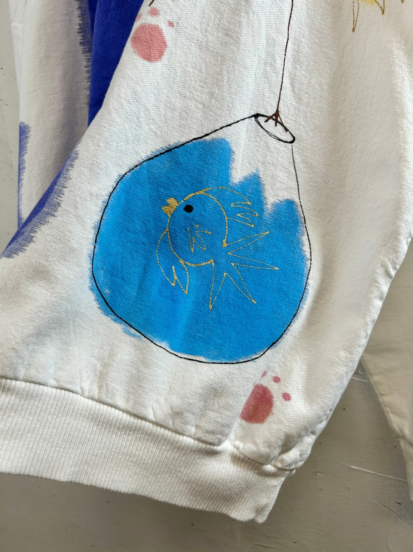 Vintage Hand Painted Sweat MADE IN USA [F30351]