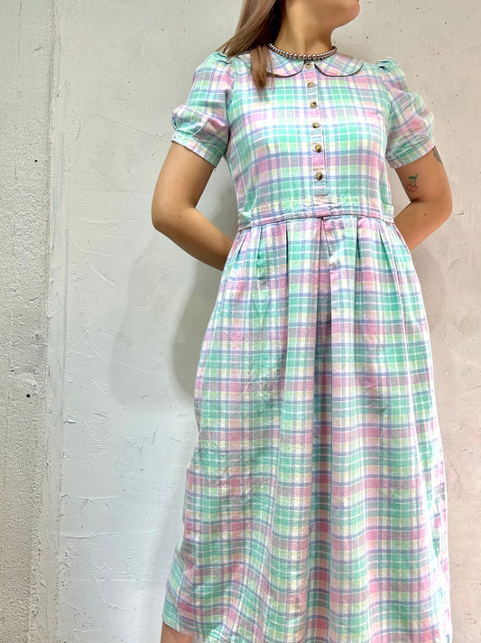 Vintage Plaid Dress [C26504]