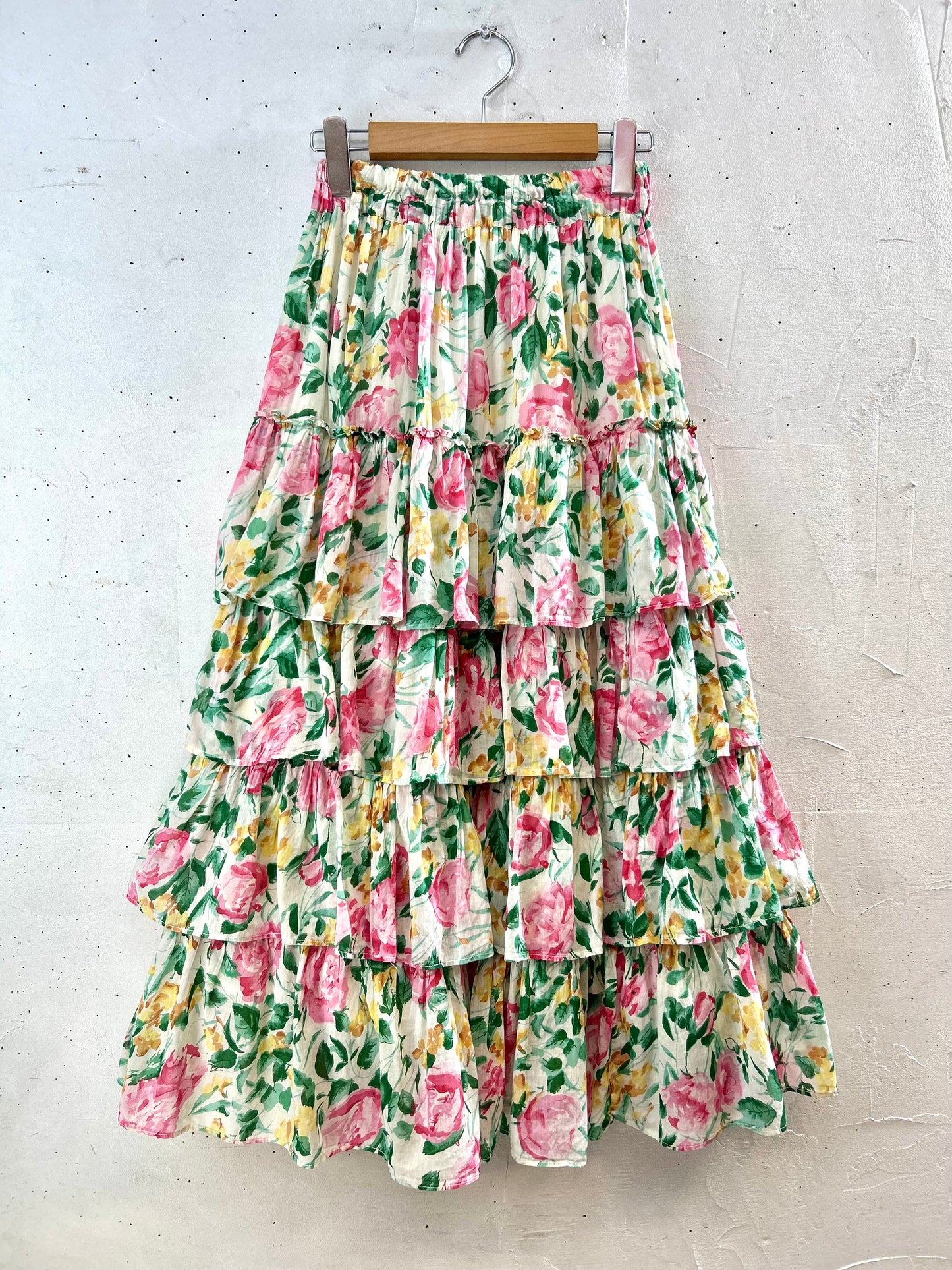 Vintage Tiered Skirt FABRIQUE EN INDE [D30107]