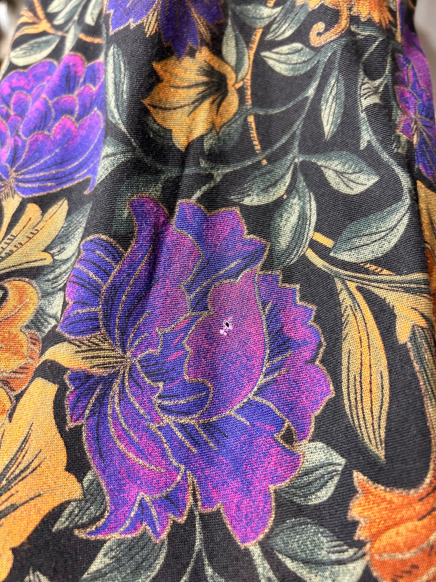 Vintage Rayon Dress MADE IN USA [J28592]
