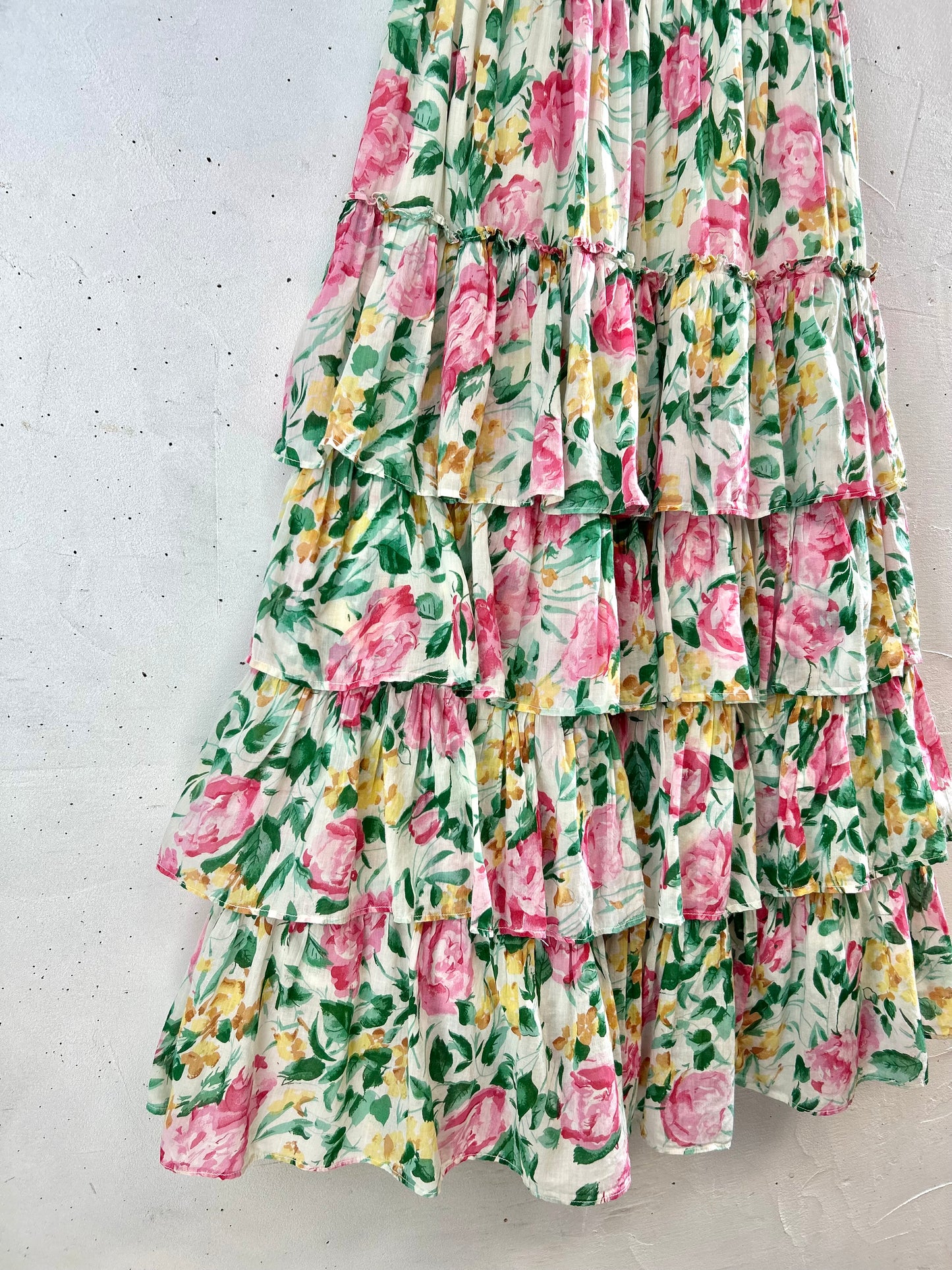 Vintage Tiered Skirt FABRIQUE EN INDE [D30107]