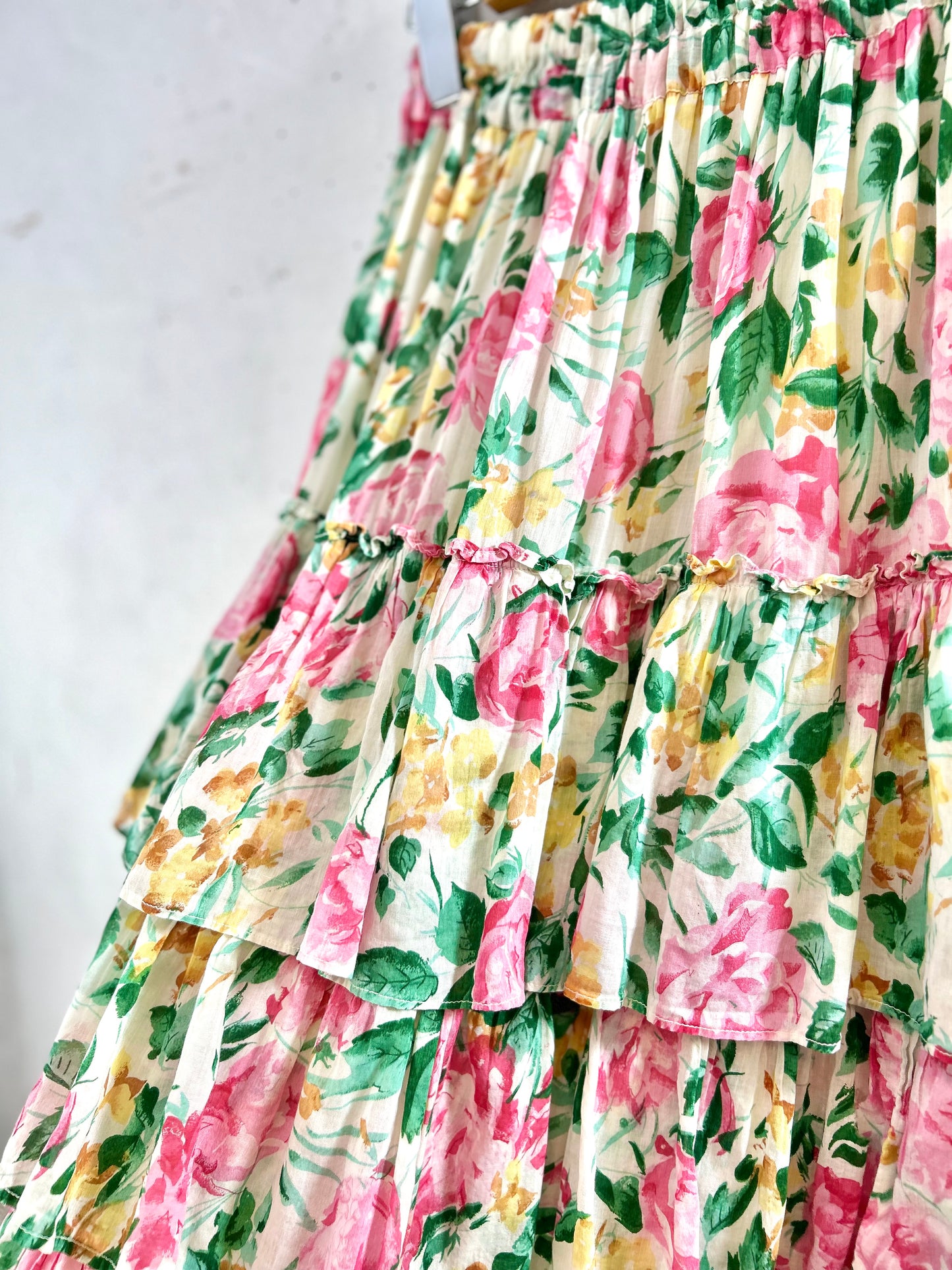 Vintage Tiered Skirt FABRIQUE EN INDE [D30107]