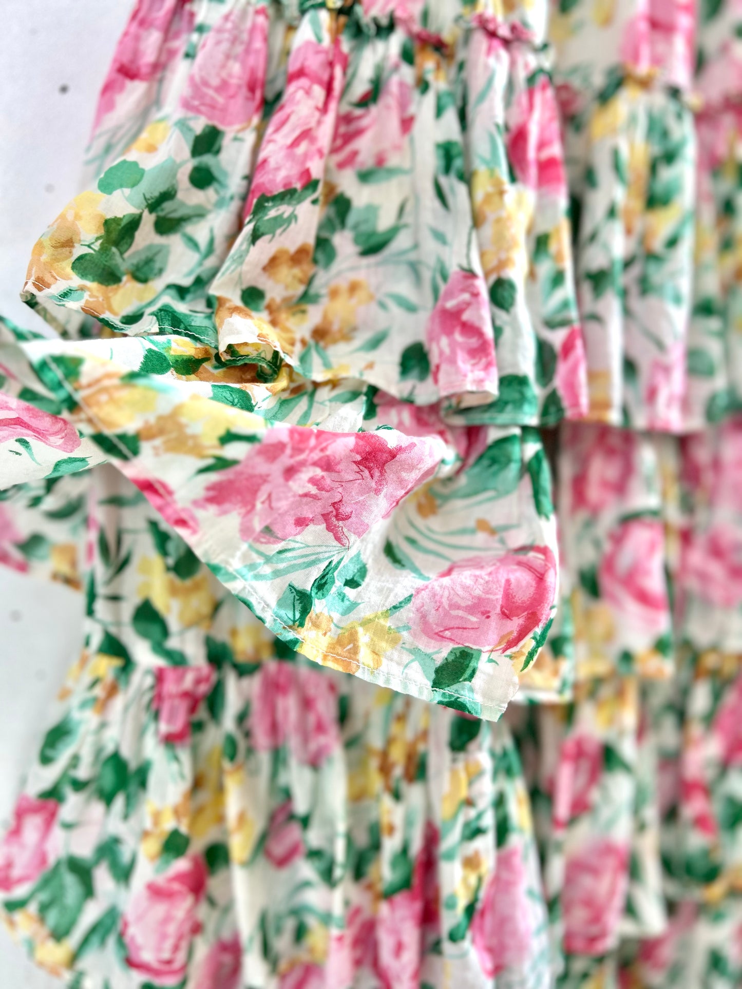 Vintage Tiered Skirt FABRIQUE EN INDE [D30107]
