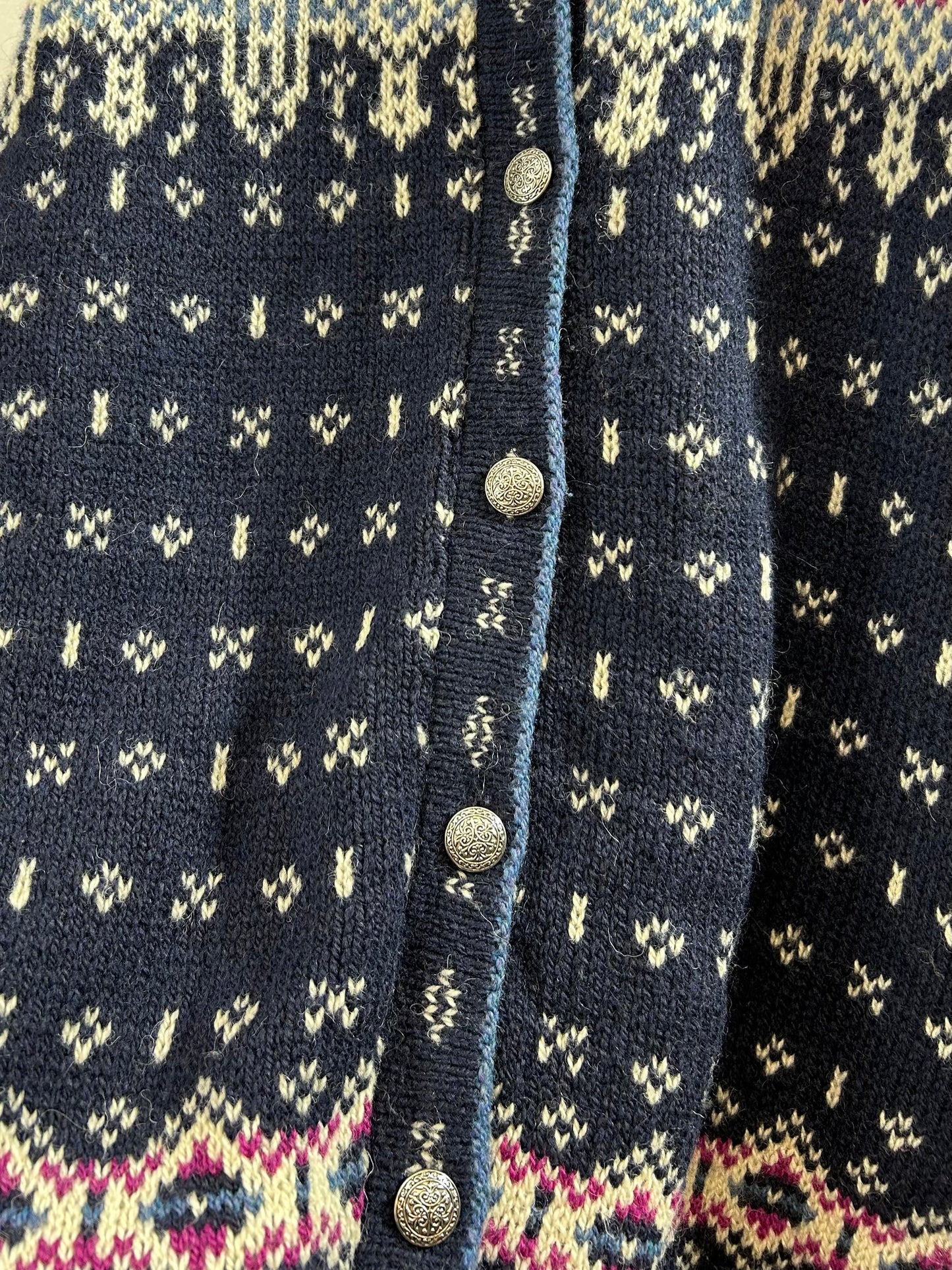 Vintage Nordic Knit Cardigan MADE IN USA 〜L.L.Bean〜 [A29261]