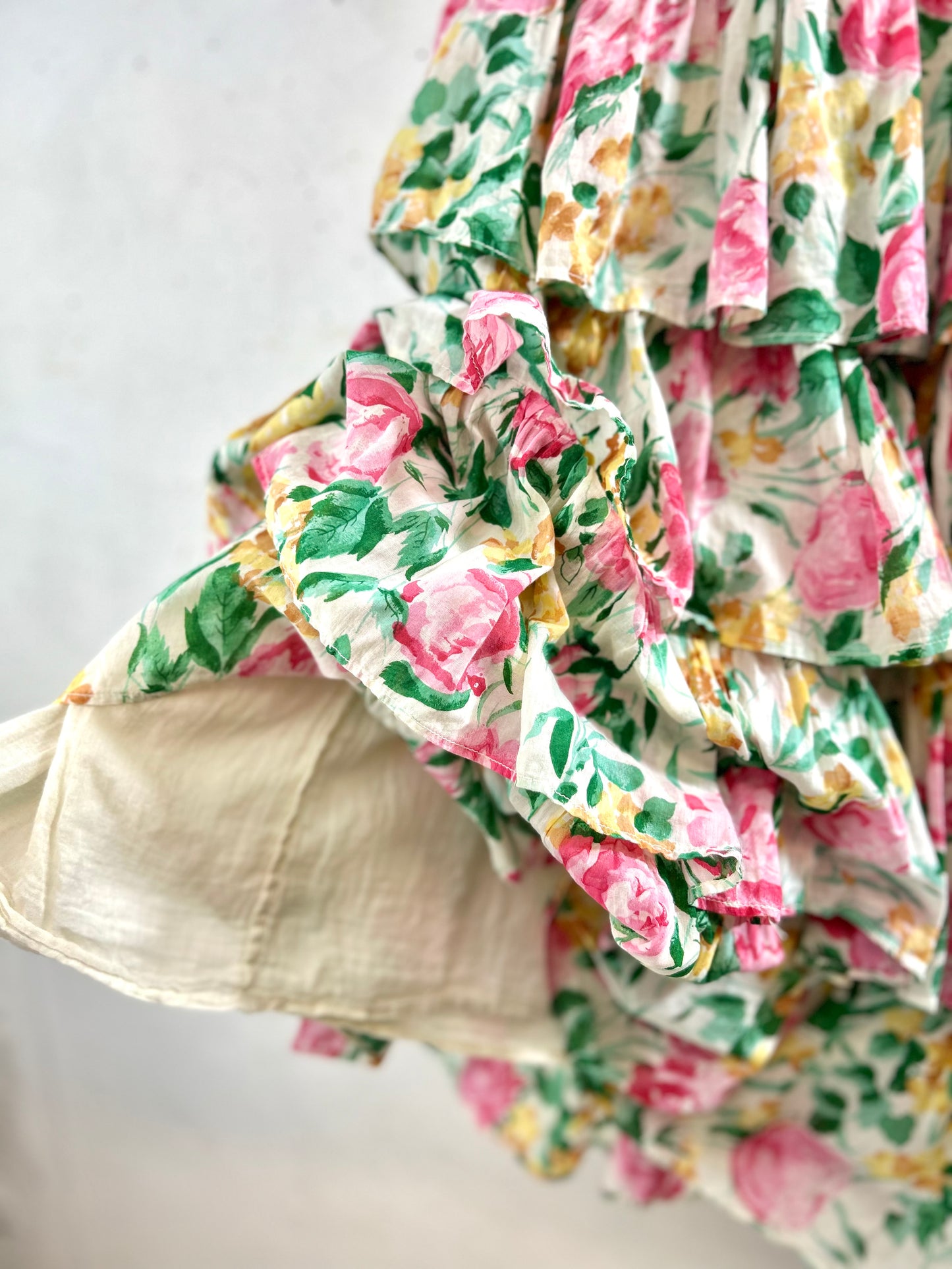 Vintage Tiered Skirt FABRIQUE EN INDE [D30107]