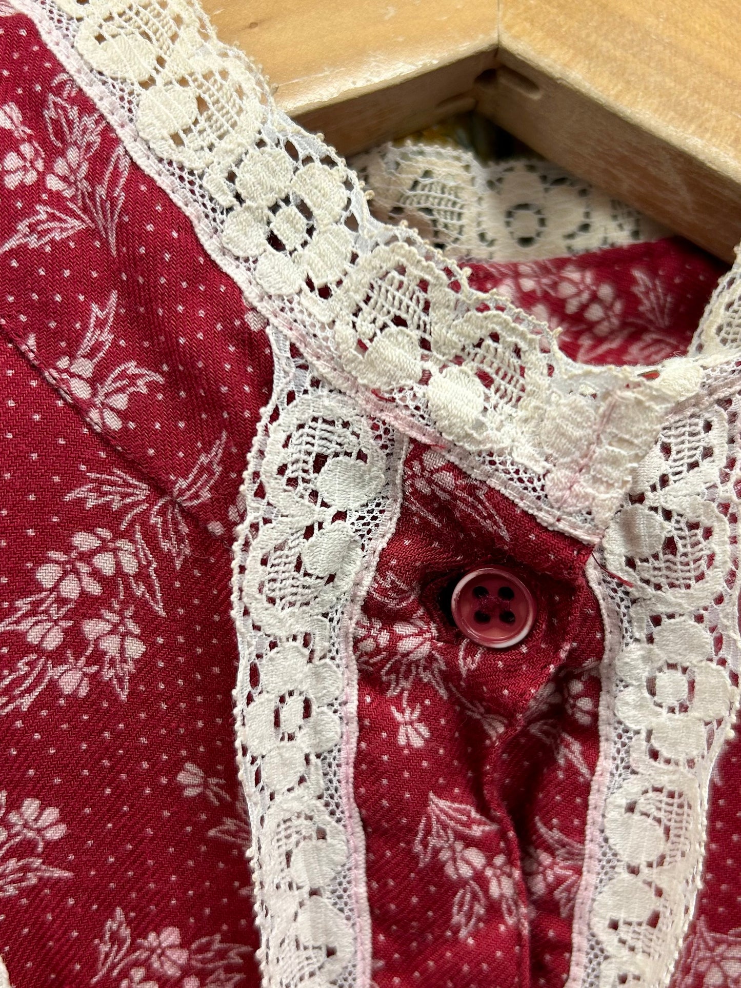 ’70s Vintage Flower Blouse [H28178]