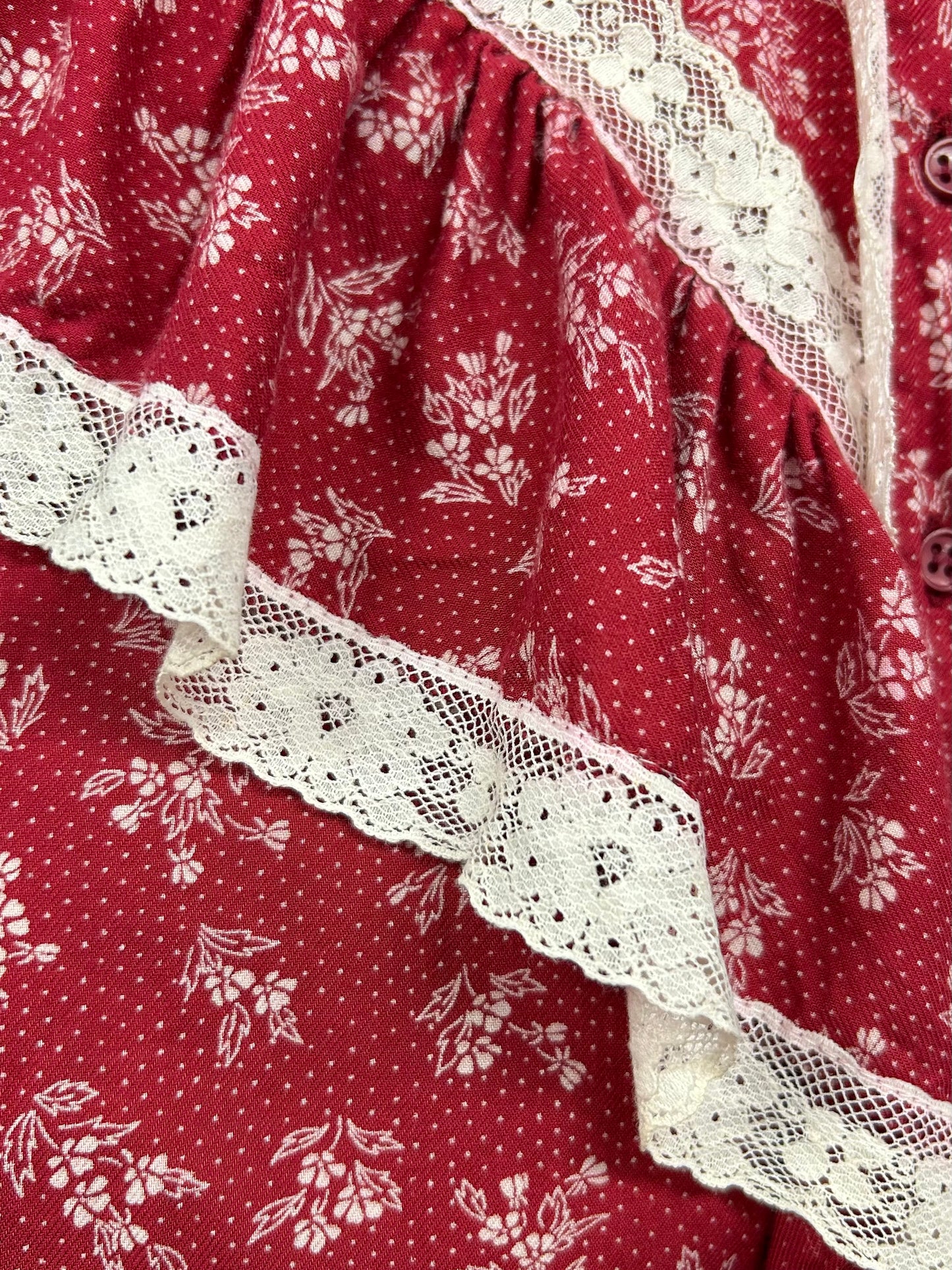 ’70s Vintage Flower Blouse [H28178]