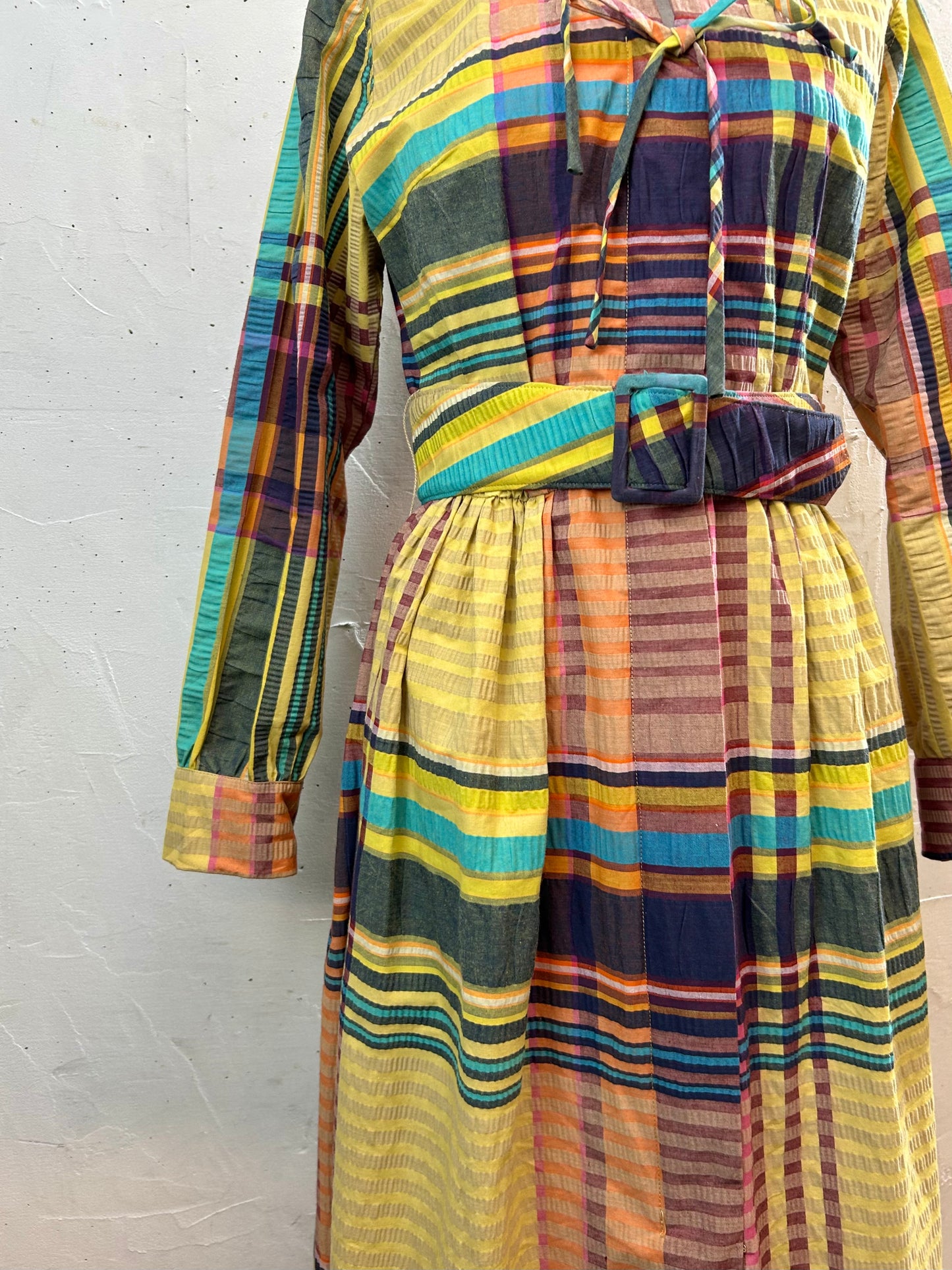 ’70s Plaid Dress [C29704]
