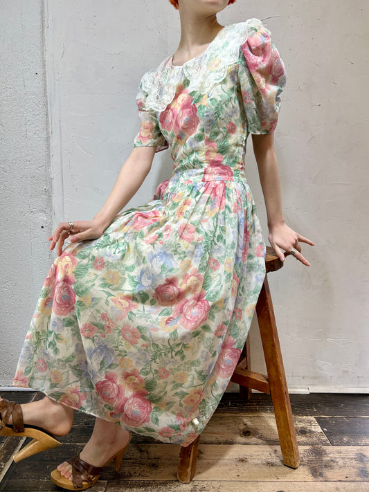 ’80s Vintage Dress 〜GUNNE SAX〜[B26336]