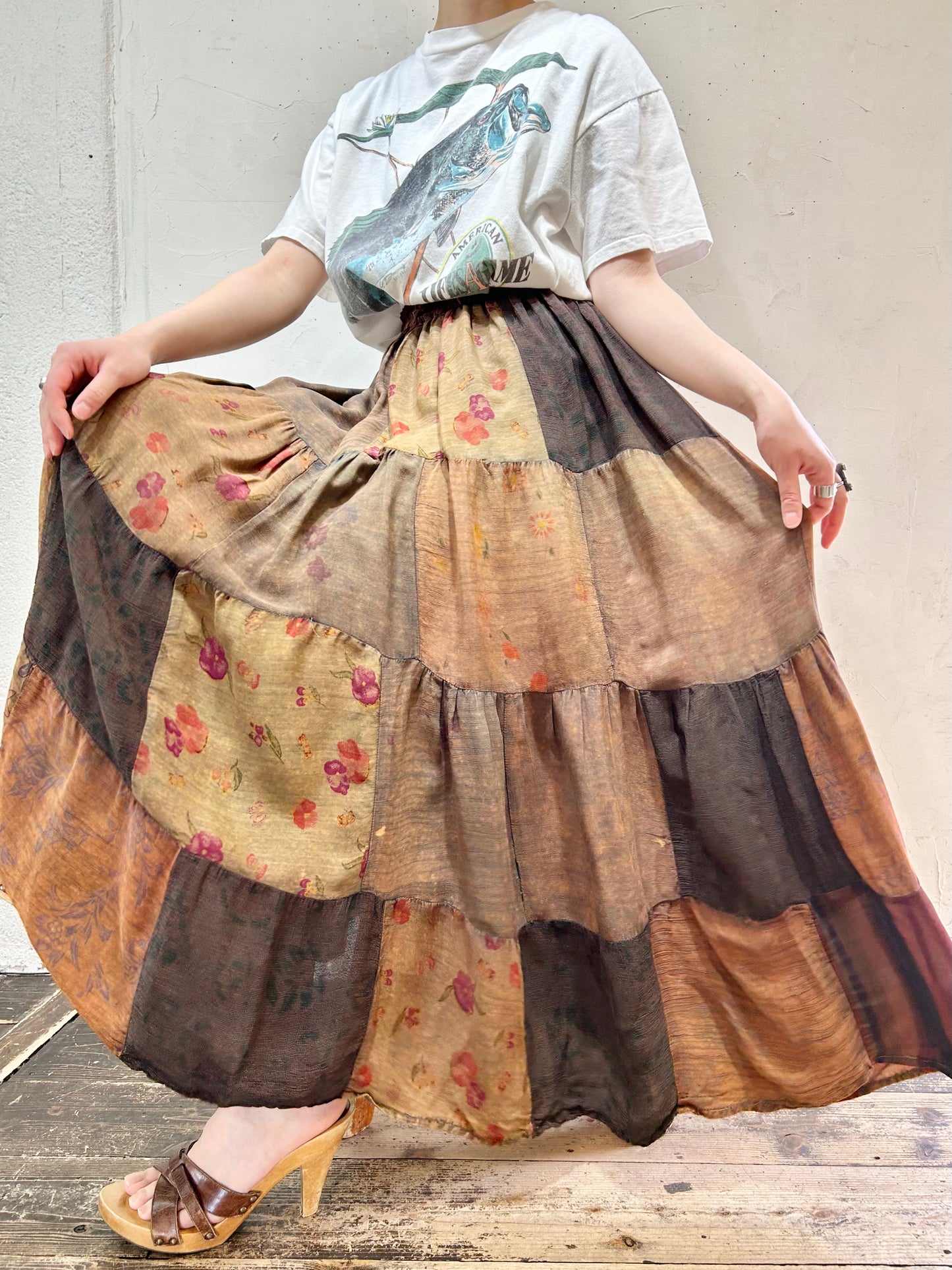 Vintage Patchwork Skirt [D26823]