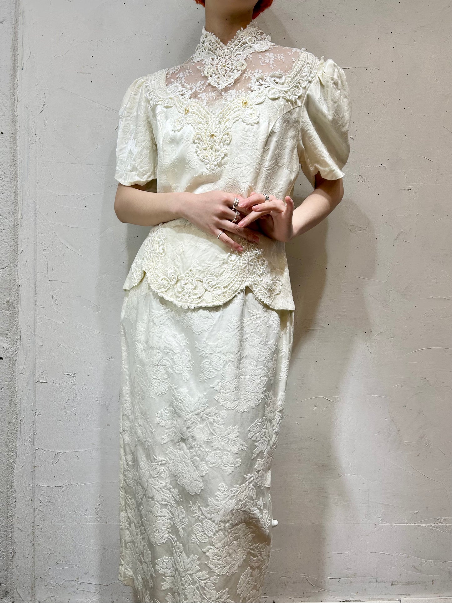 ’80s Vintage Dress 〜SCOTT McCLINTOCK〜 [B26335]