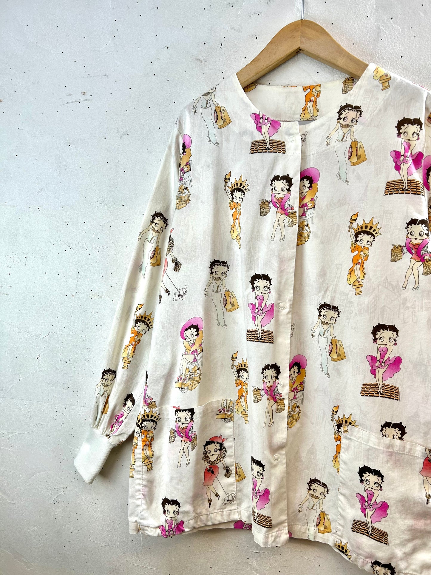 Vintage Hospital Shirt 〜BETTY BOOP〜 [F30566]
