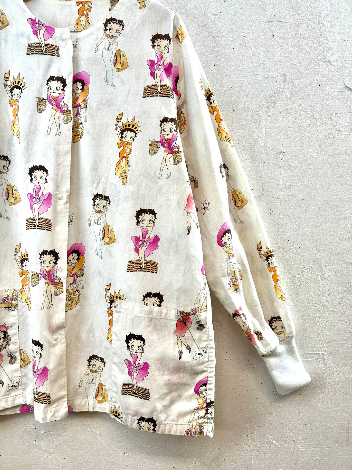 Vintage Hospital Shirt 〜BETTY BOOP〜 [F30566]