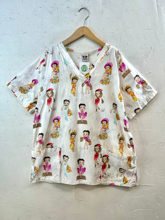 Vintage Hospital Shirt 〜BETTY BOOP〜 [G30796]