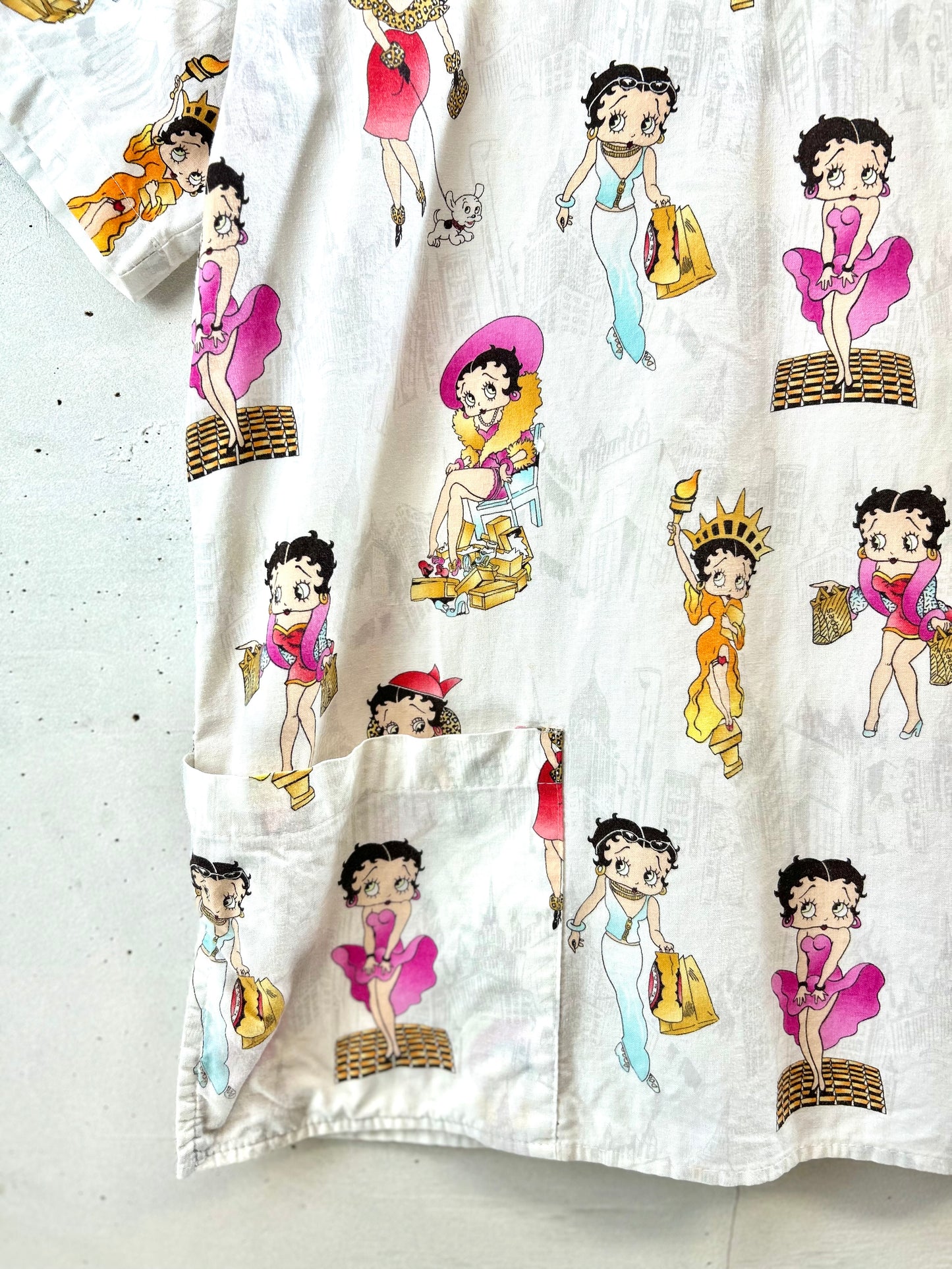 Vintage Hospital Shirt 〜BETTY BOOP〜 [G30796]