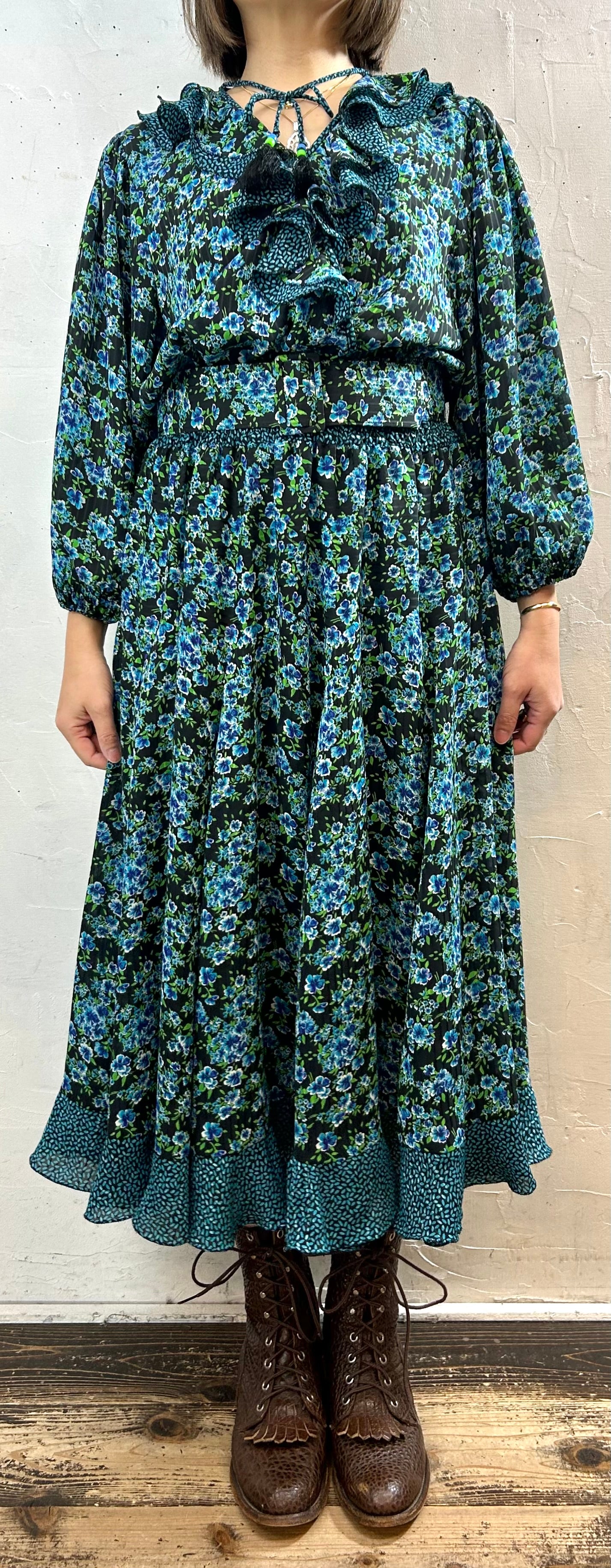 ’80s Vintage Dress 〜Diane Freis〜 [L29046]