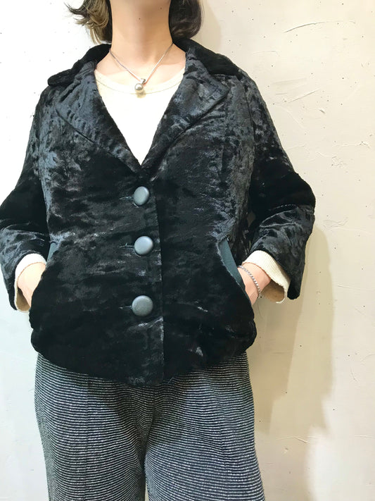 ’50s〜‘60s Vintage Eco Fur Jacket [J25484]