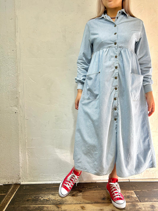 Vintage Gingham Plaid Dress 〜Liz wear〜 [C26503]