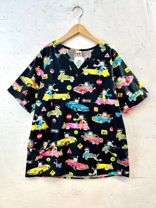 Vintage Hospital Shirt 〜BETTY BOOP〜 [G30795]