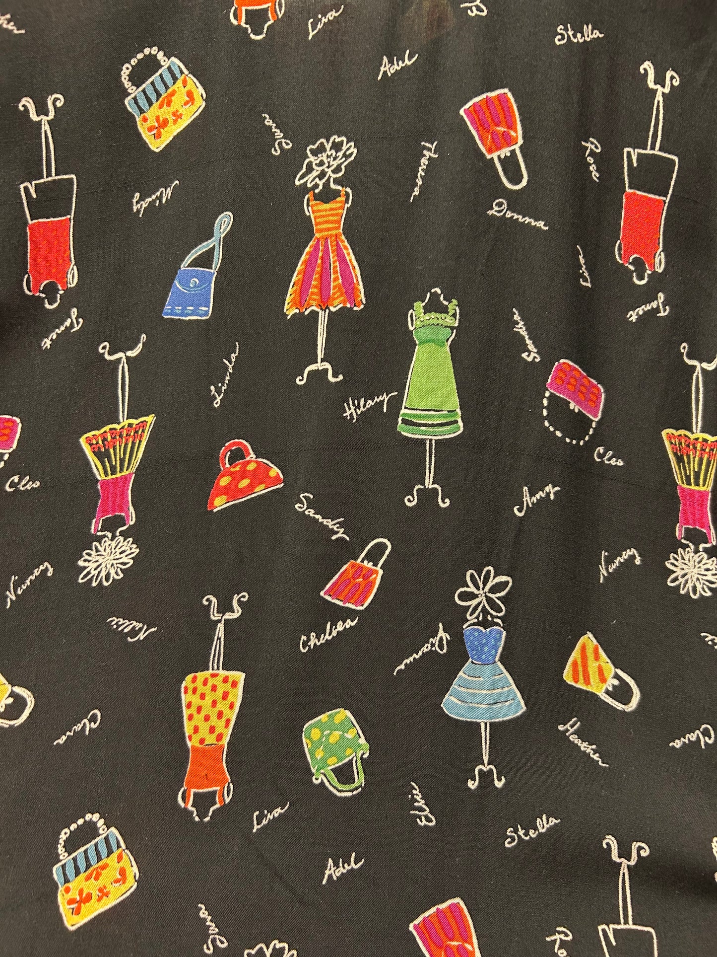 Vintage Rayon Dress MADE lN USA [F30347]