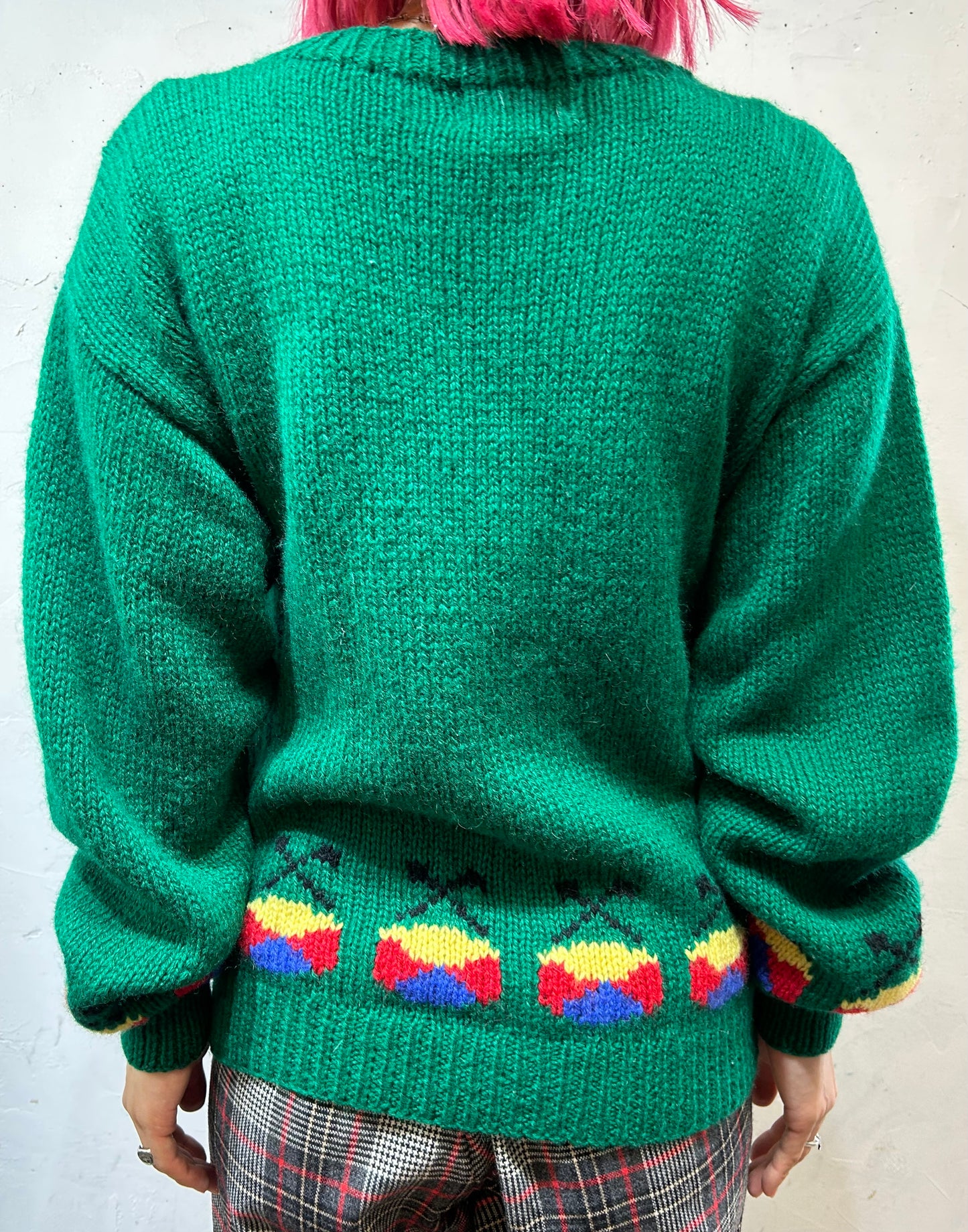 Vintage Hand Knit Sweater 〜the eagle's eye〜 [J25195]