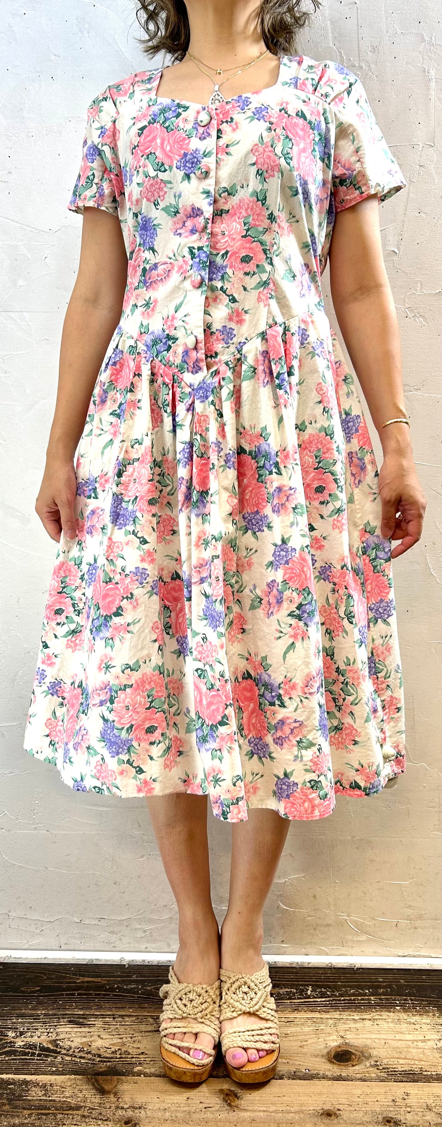 Vintage Flower Dress [H28184]