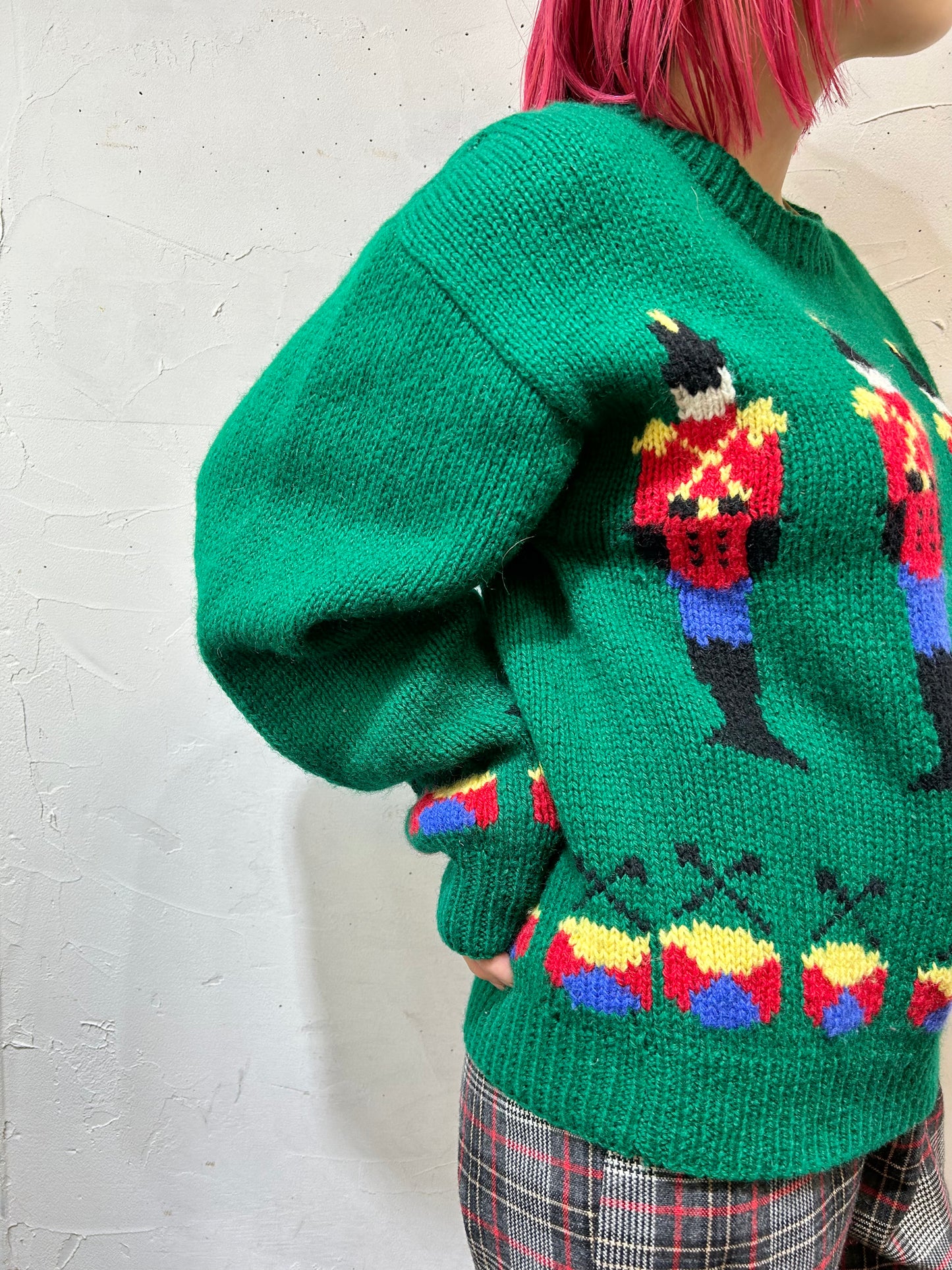 Vintage Hand Knit Sweater 〜the eagle's eye〜 [J25195]