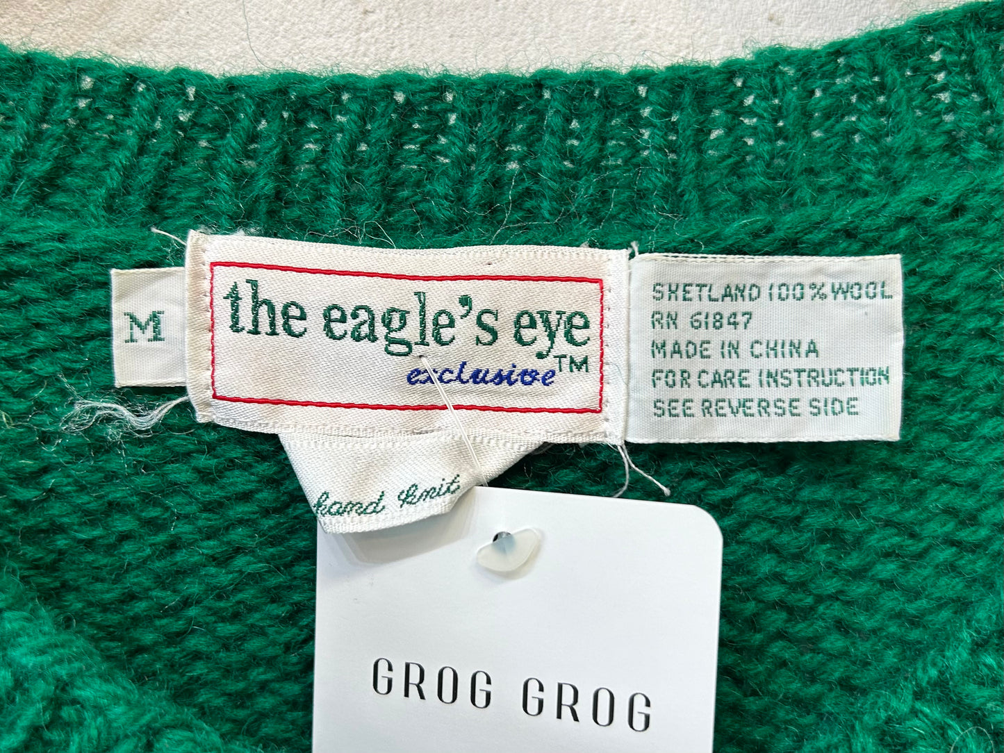 Vintage Hand Knit Sweater 〜the eagle's eye〜 [J25195]