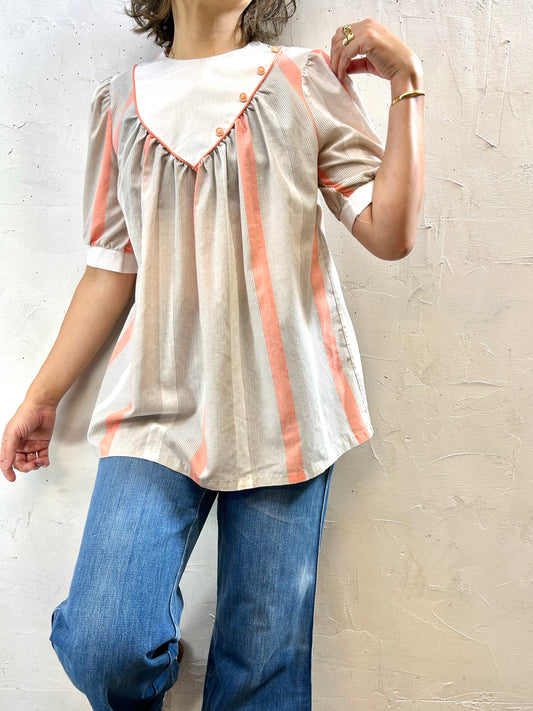 Vintage Stripe Blouse [H28183]