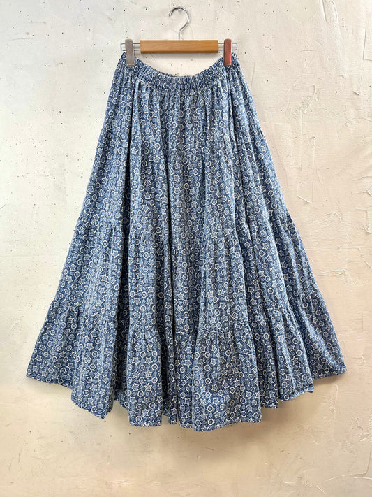 Vintage Tiered Skirt MADE IN USA [G30792]