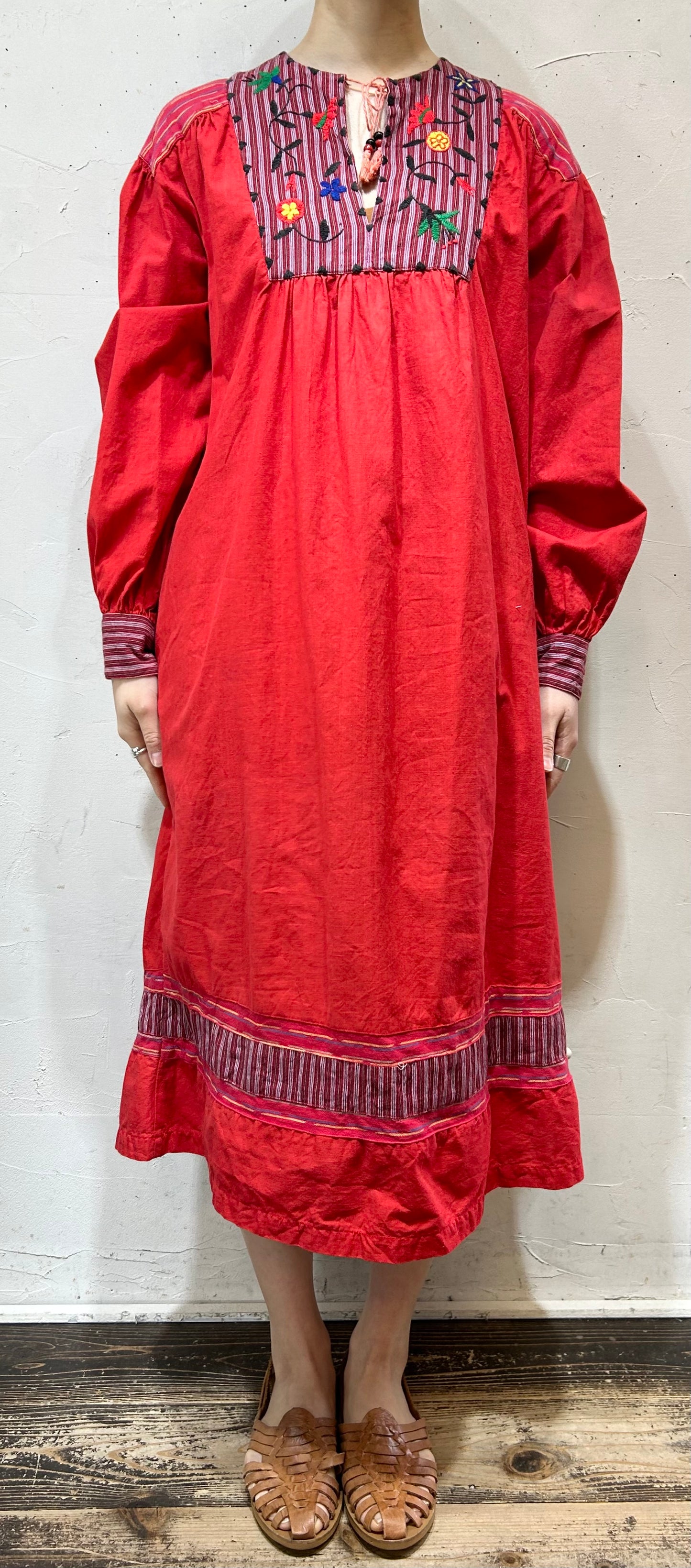 Vintage Made in INDIA Cotton Dress [B26361]