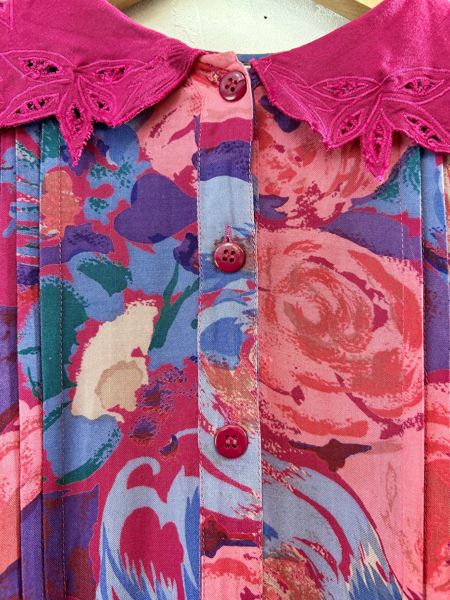 Vintage Viscose Dress FABRIQUE EN INDE [I28381]