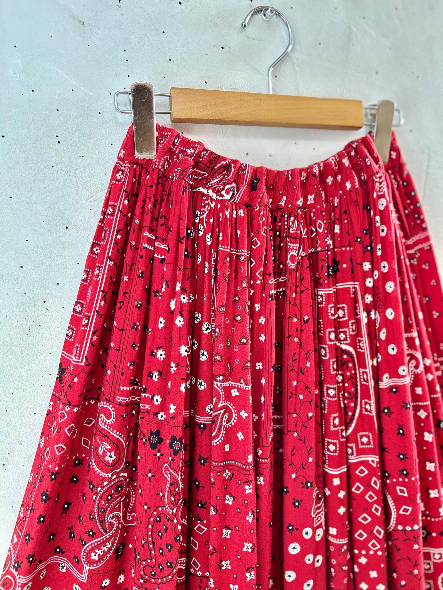 Vintage Rayon Skirt MADE IN USA [G30791]