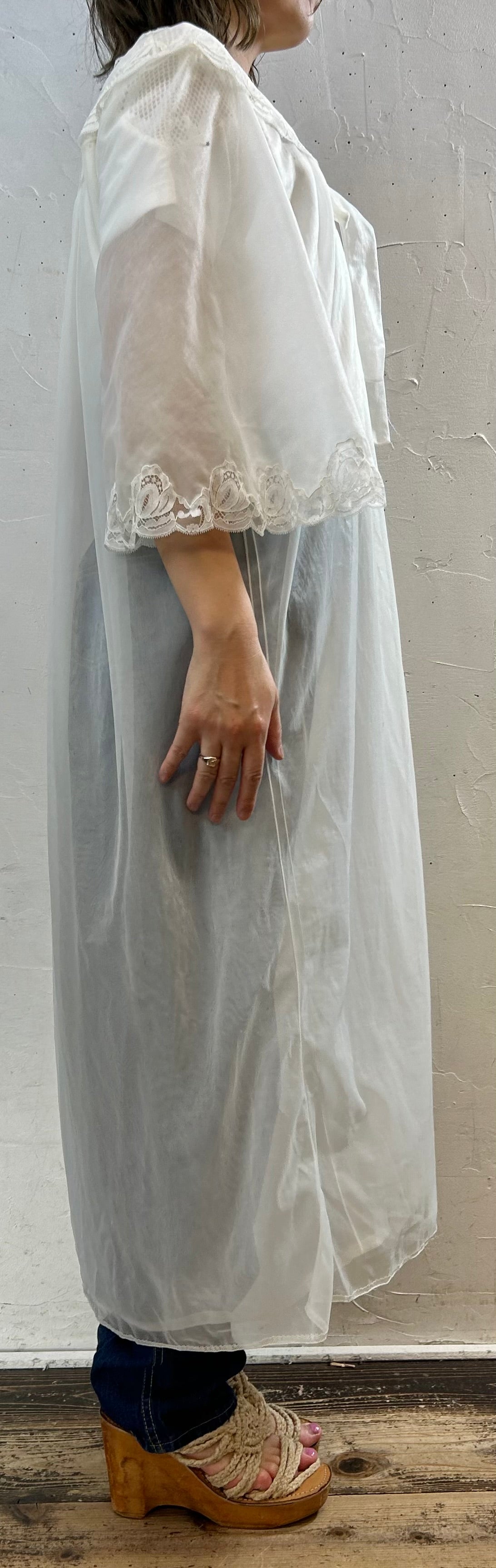 ‘70s Vintage Lingerie Gown [E27533]