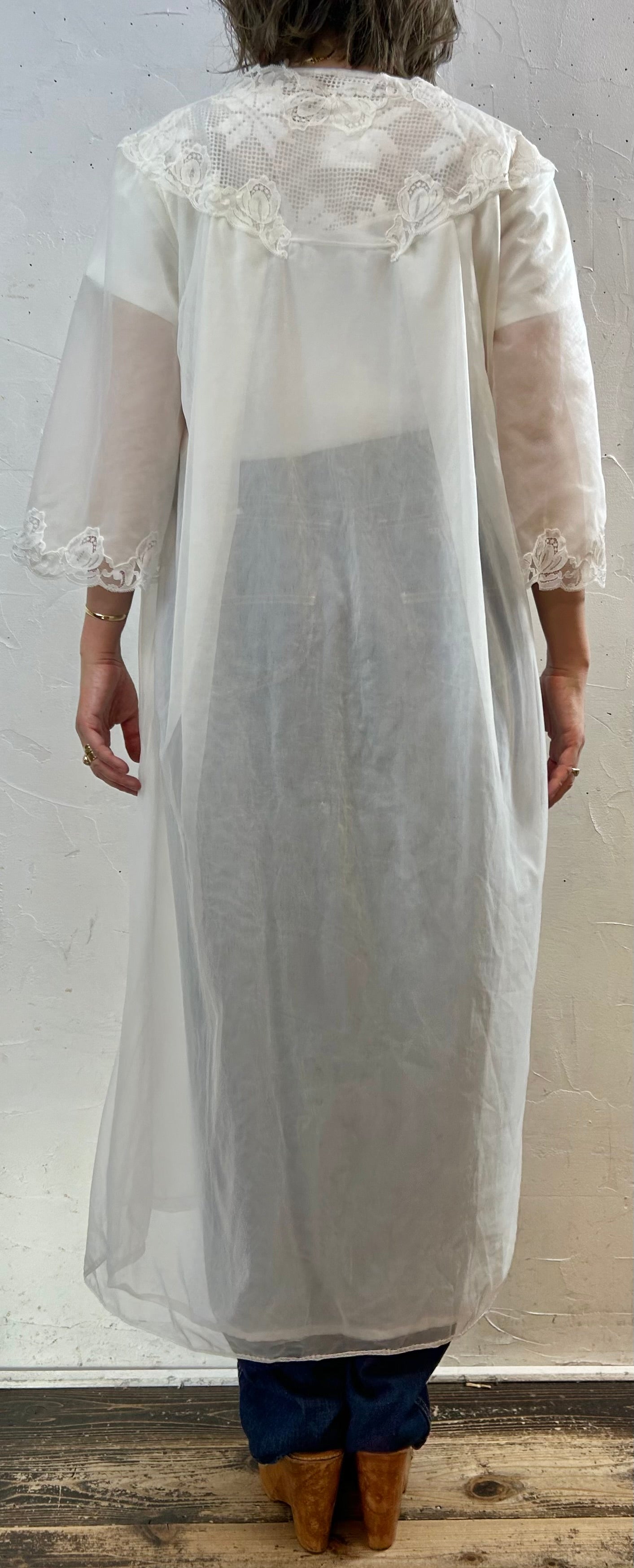 ‘70s Vintage Lingerie Gown [E27533]