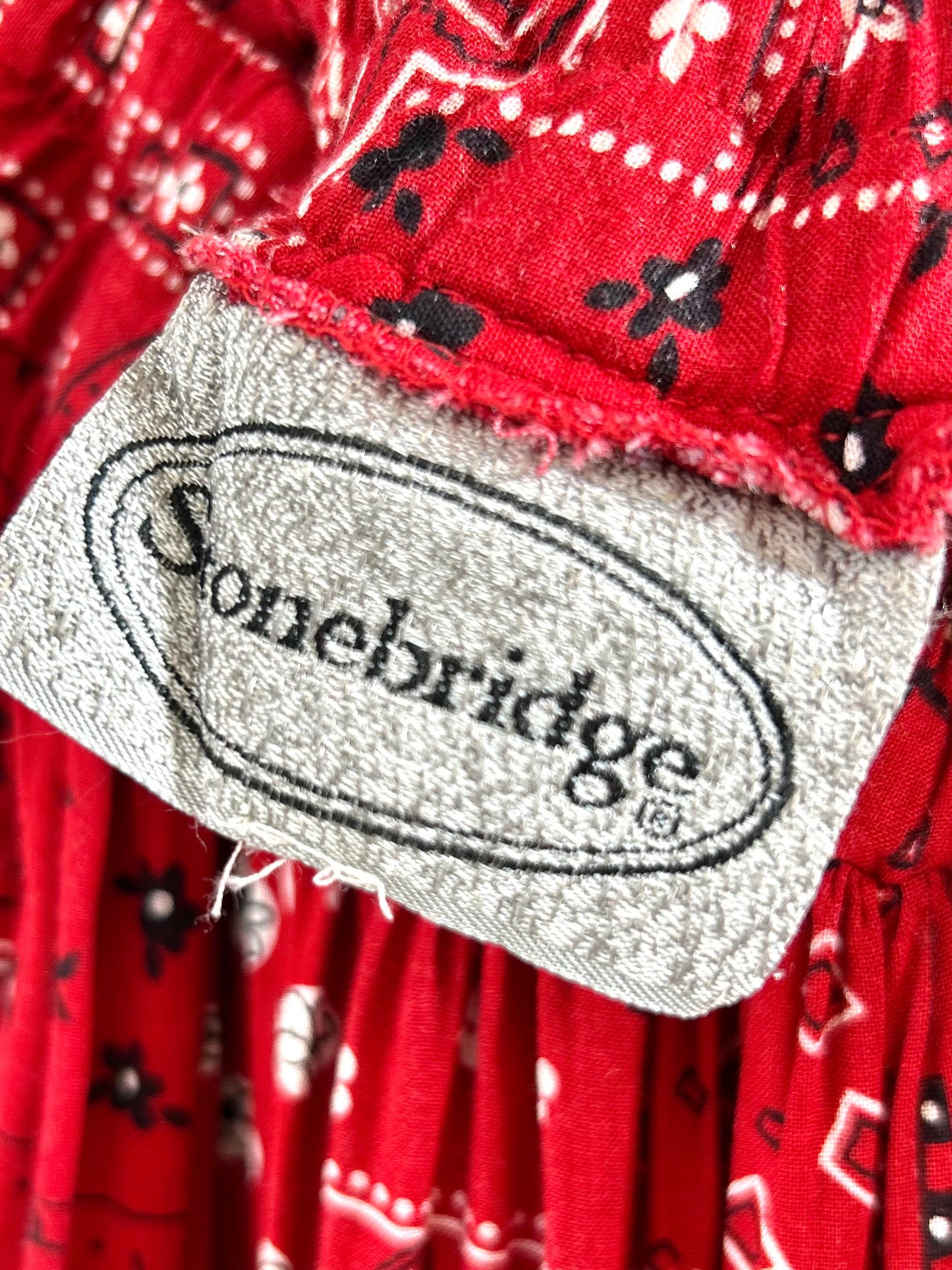 Vintage Rayon Skirt MADE IN USA [G30791]