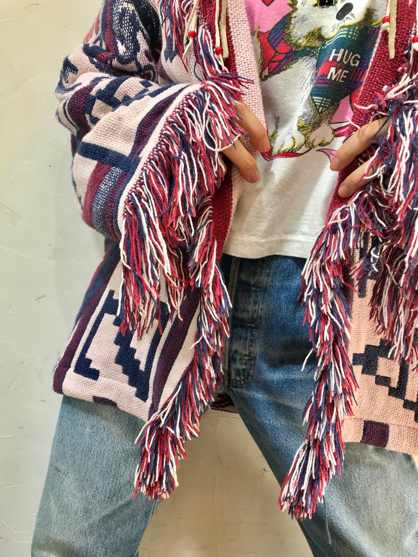 Vintage Fringe Rug Jacket [I24889]