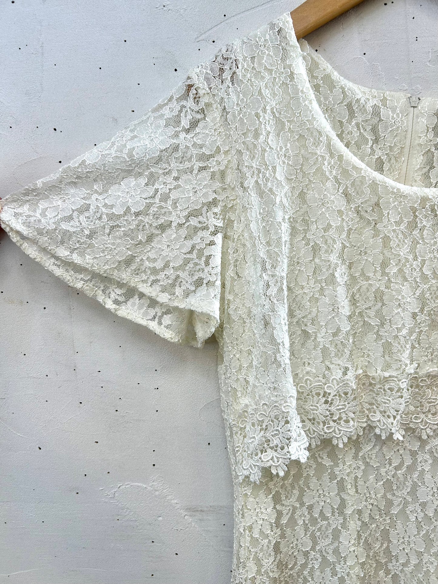 Vintage White Lace Dress [H28185]