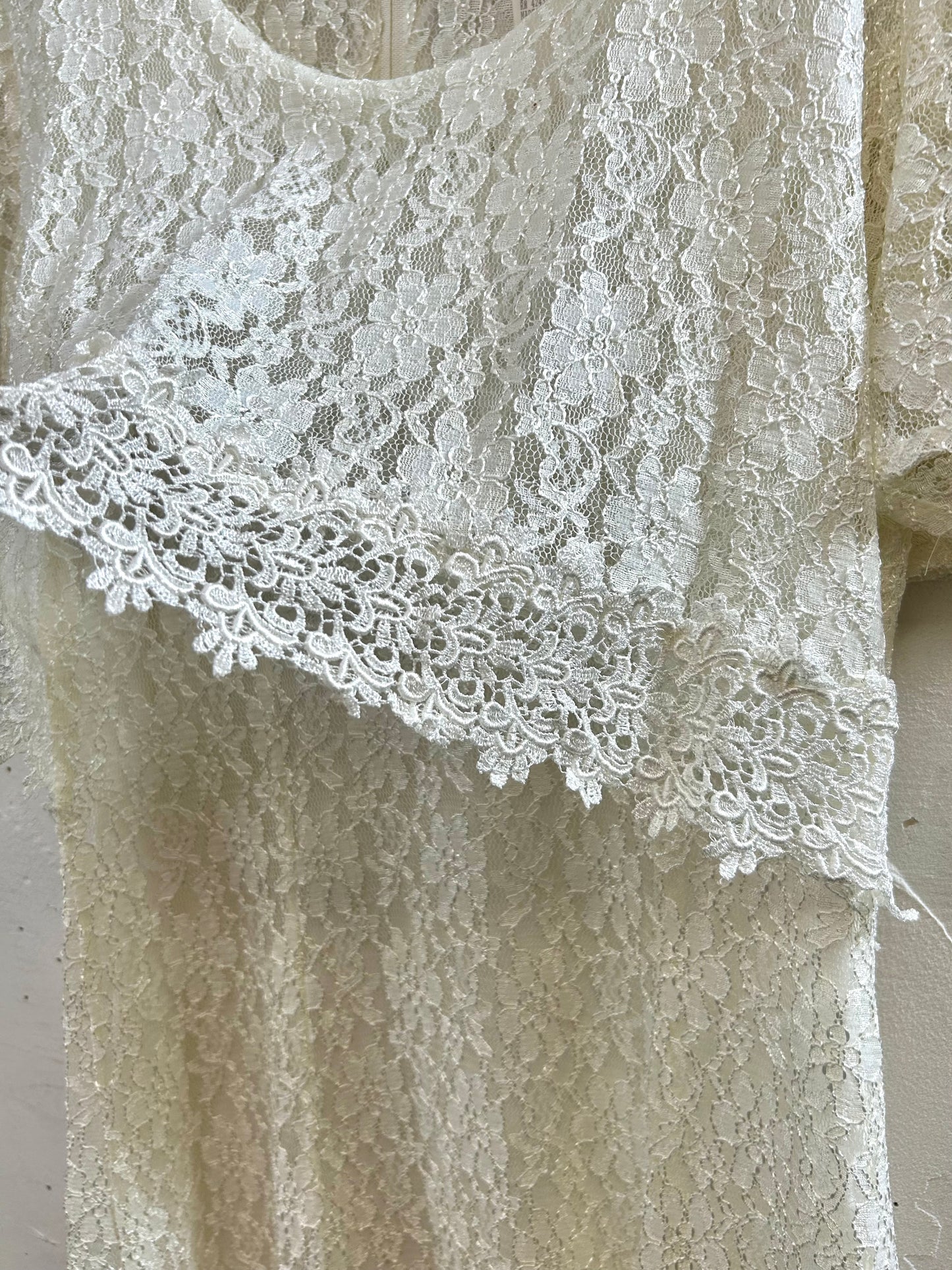 Vintage White Lace Dress [H28185]