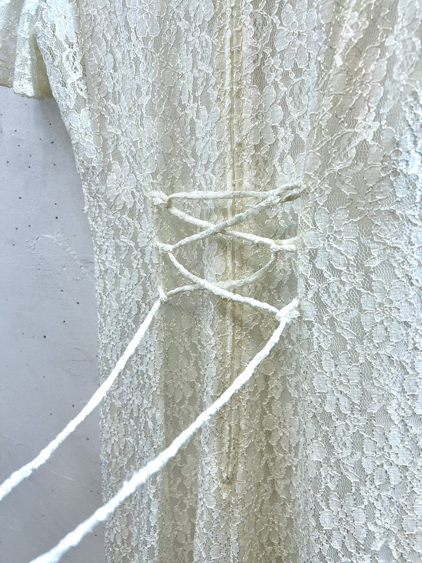 Vintage White Lace Dress [H28185]