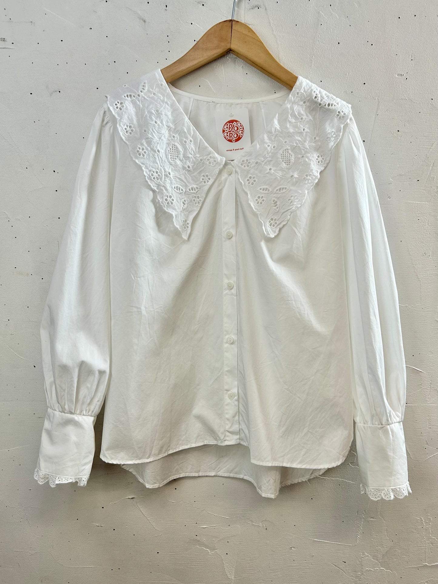 Vintage White Blouse [B29491]
