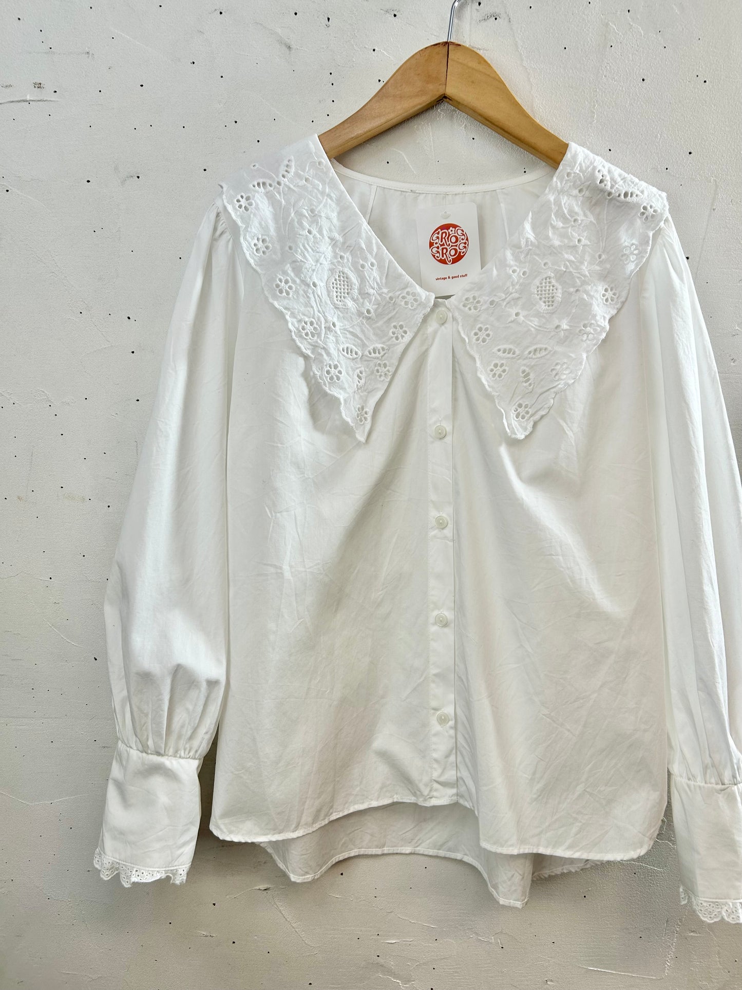 Vintage White Blouse [B29491]