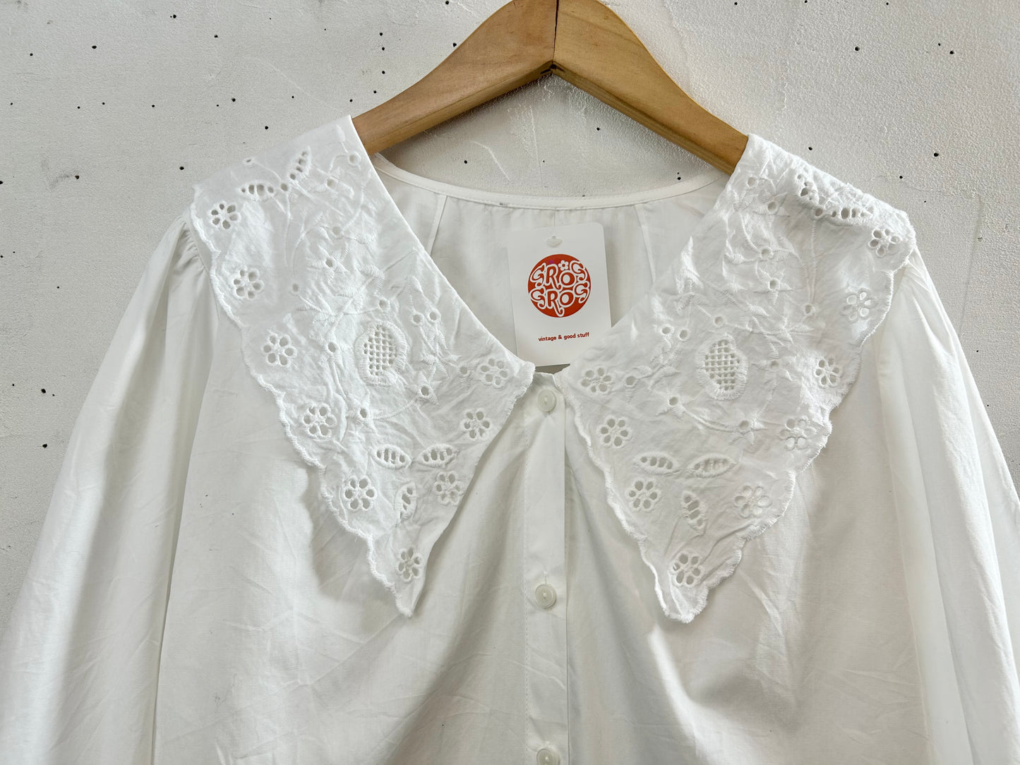 Vintage White Blouse [B29491]