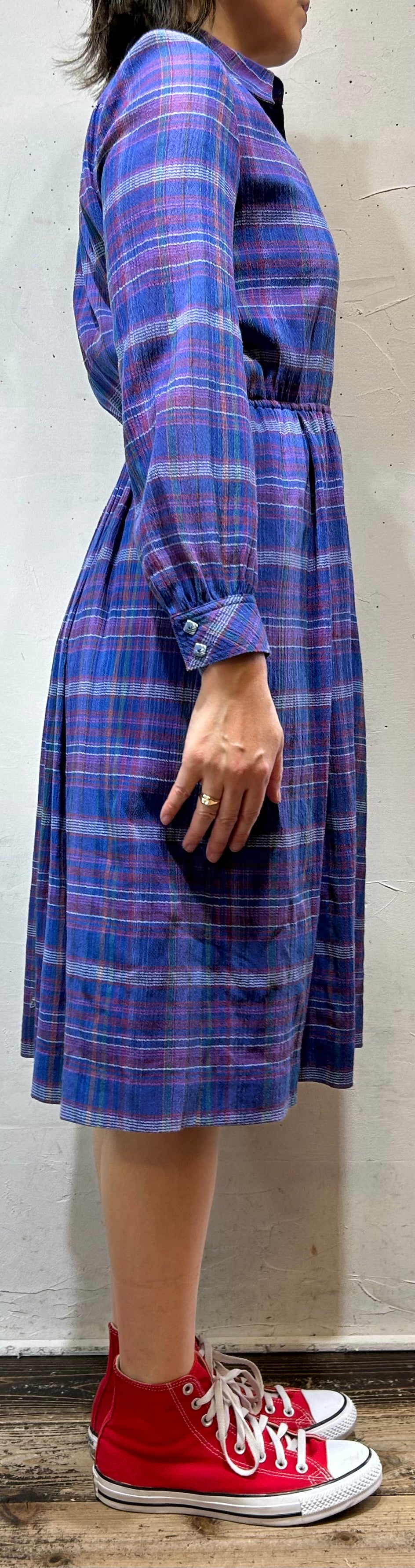 Vintage Plaid Dress [E27085]