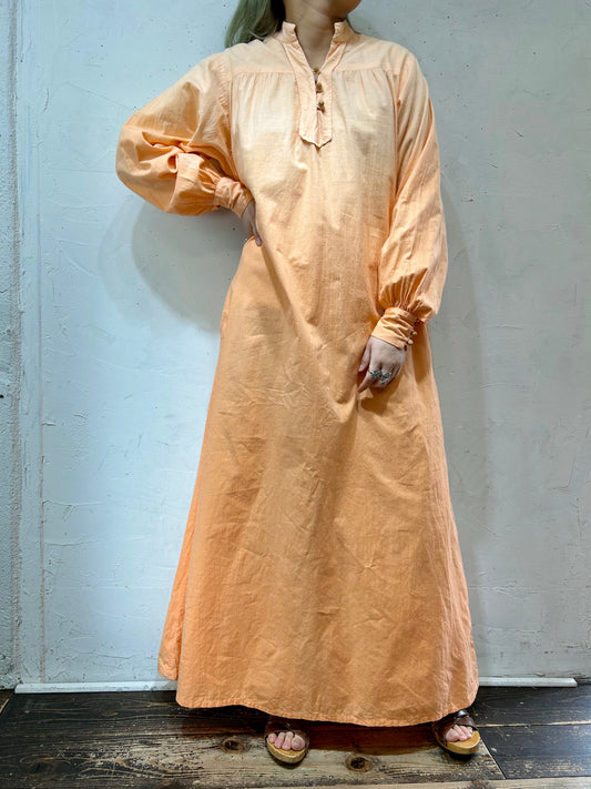 ‘70s Vintage Indian Cotton Dress  [B26130]