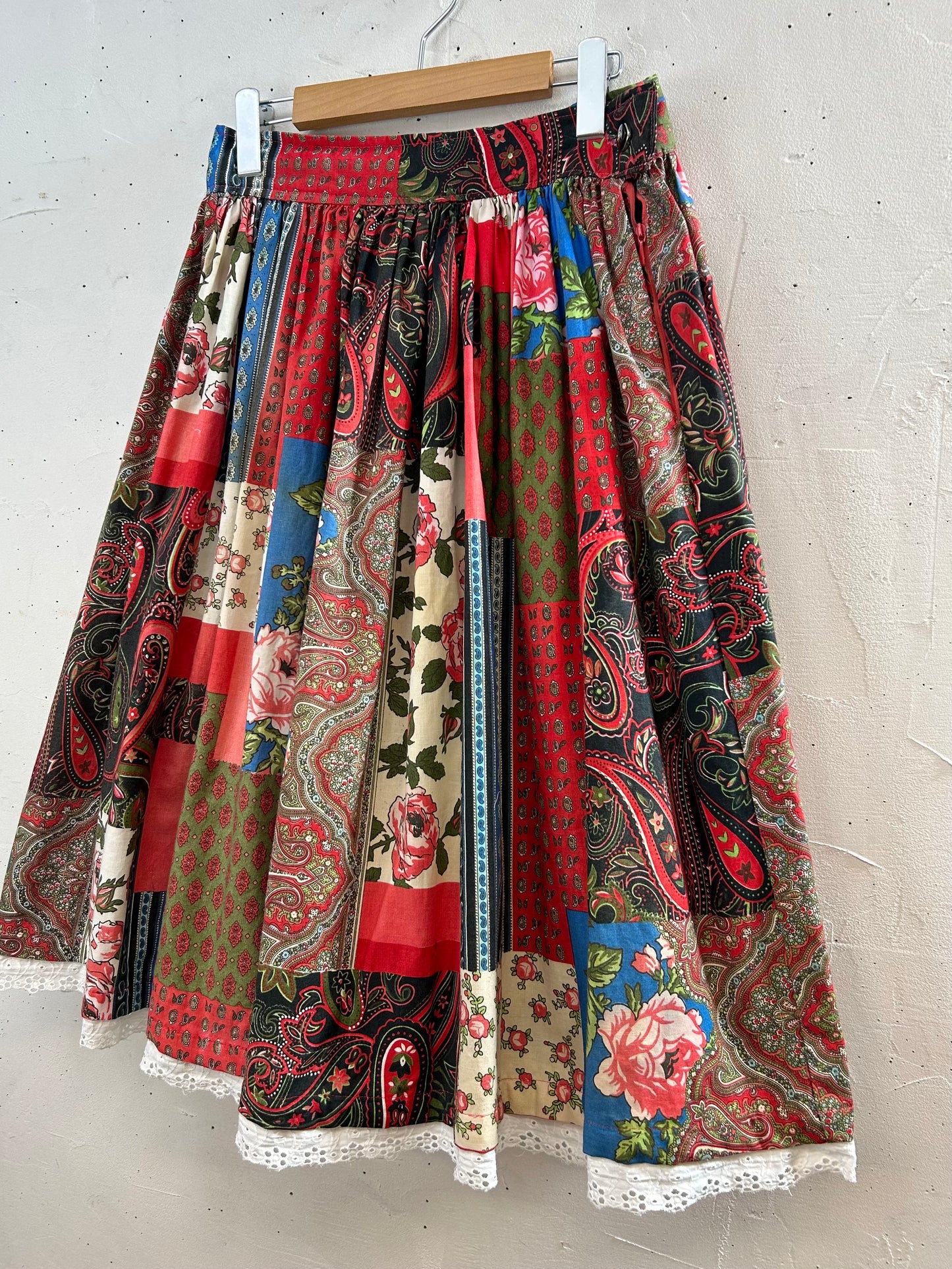 Vintage Patchwork Pattern Skirt [E30123]
